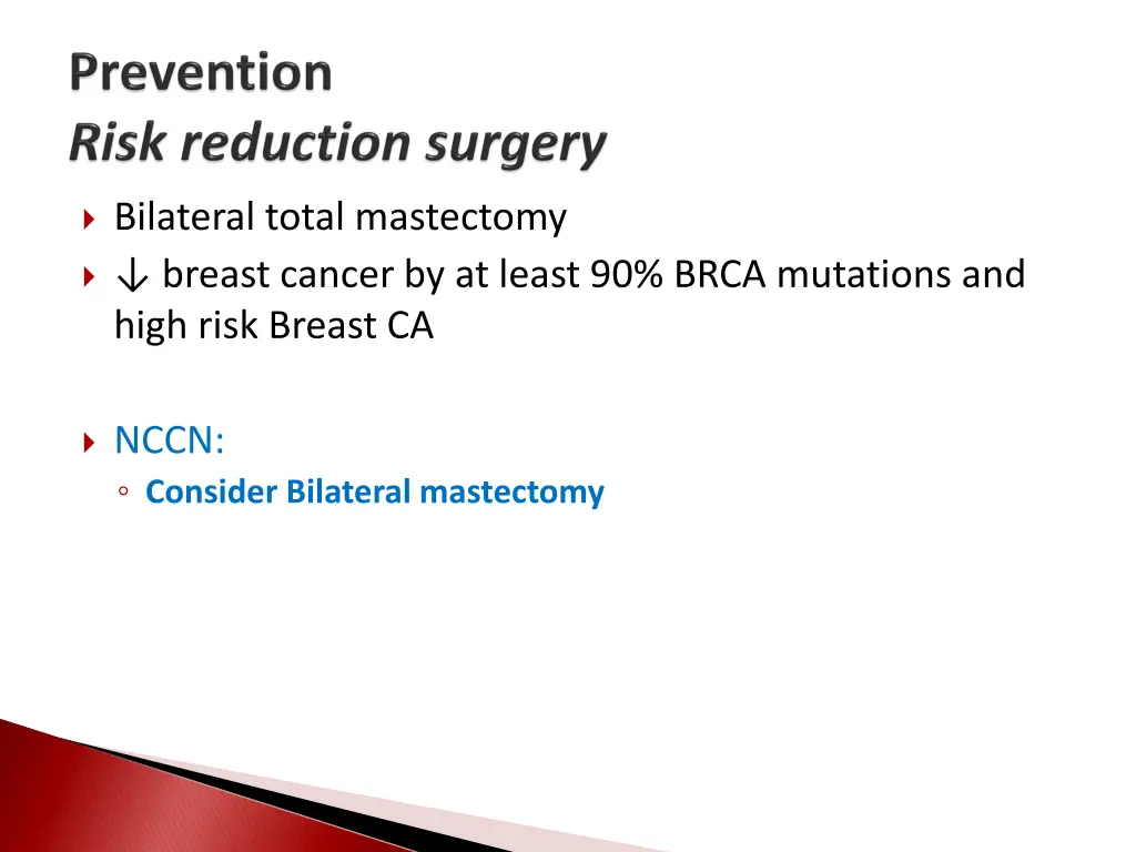bilateral total mastectomy
