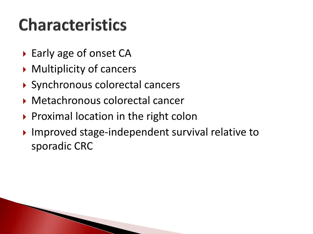 early age of onset ca