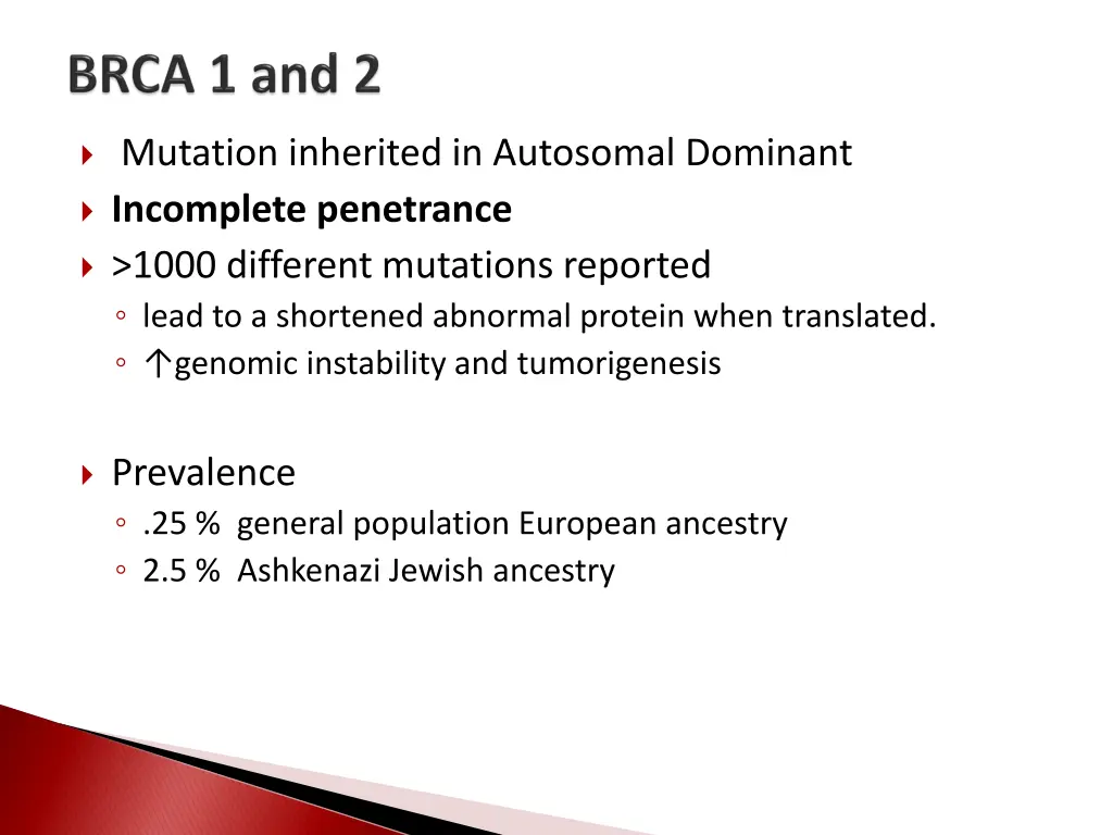 mutation inherited in autosomal dominant