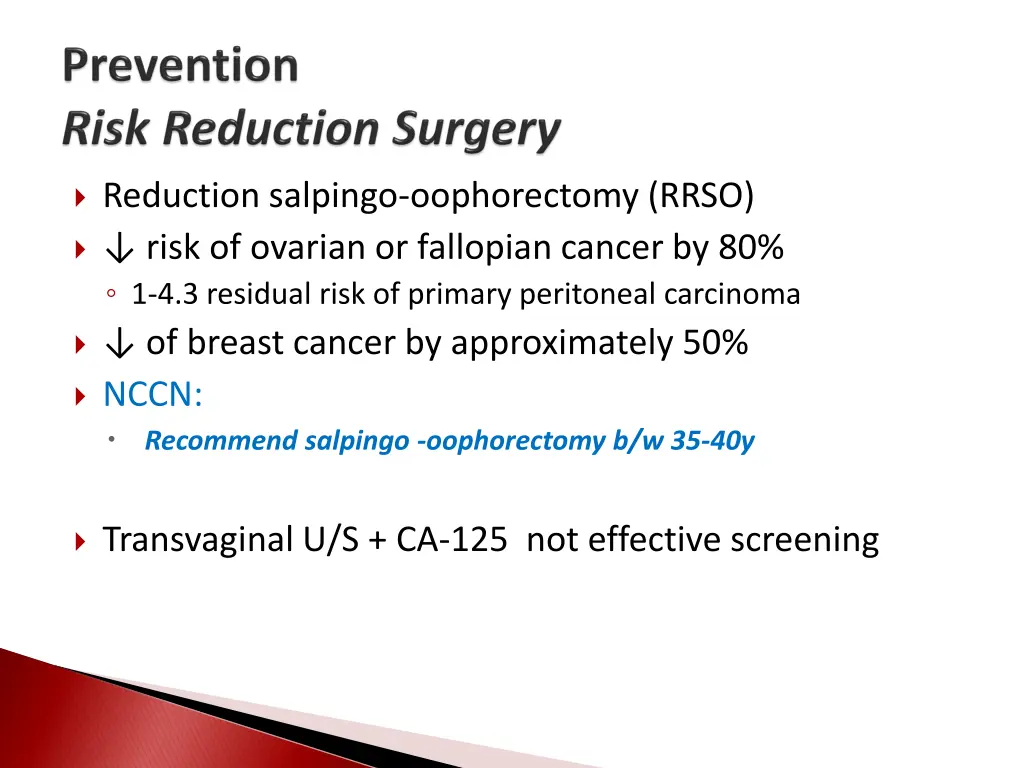 reduction salpingo oophorectomy rrso