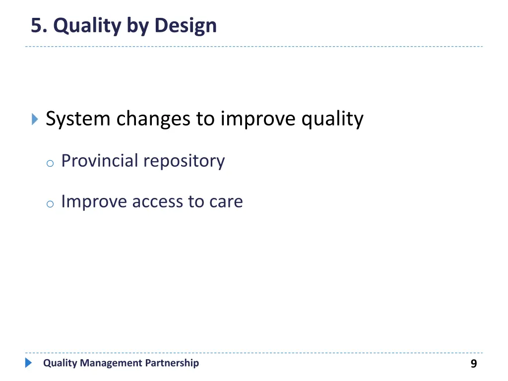 5 quality by design