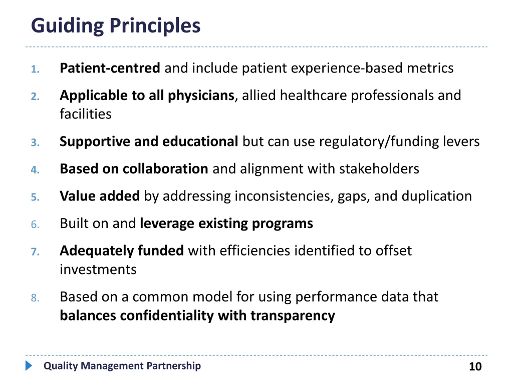 guiding principles