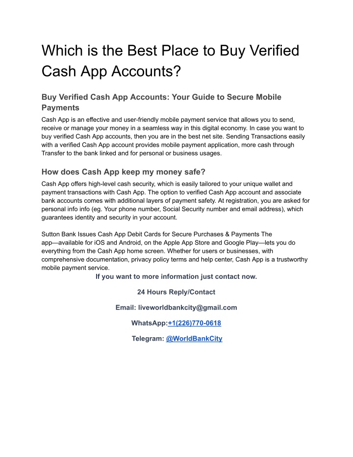 which is the best place to buy verified cash