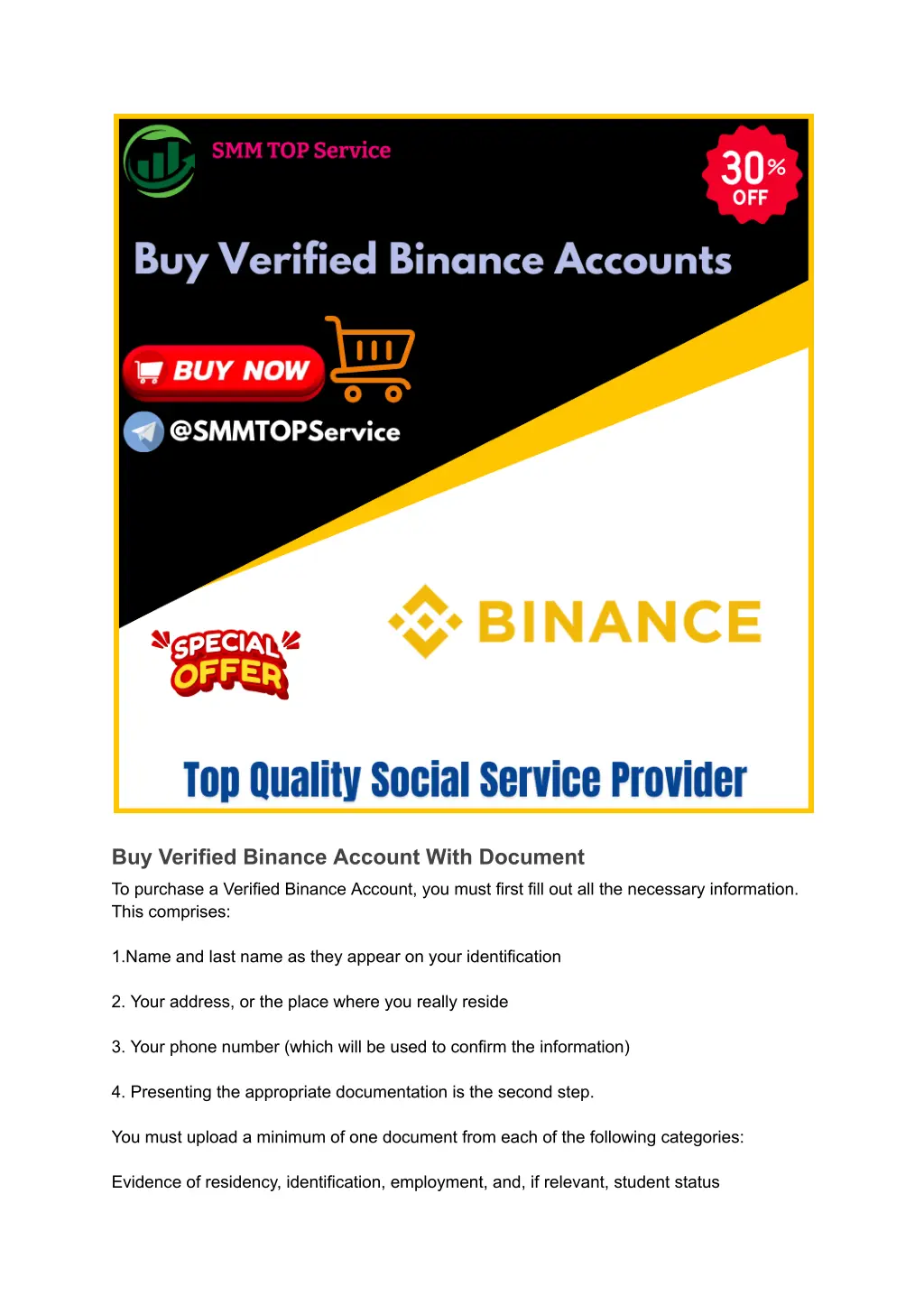 buy verified binance account with document