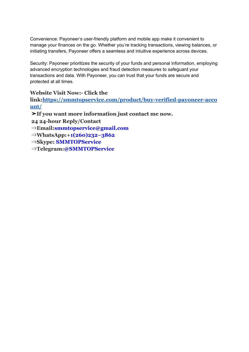 convenience payoneer s user friendly platform