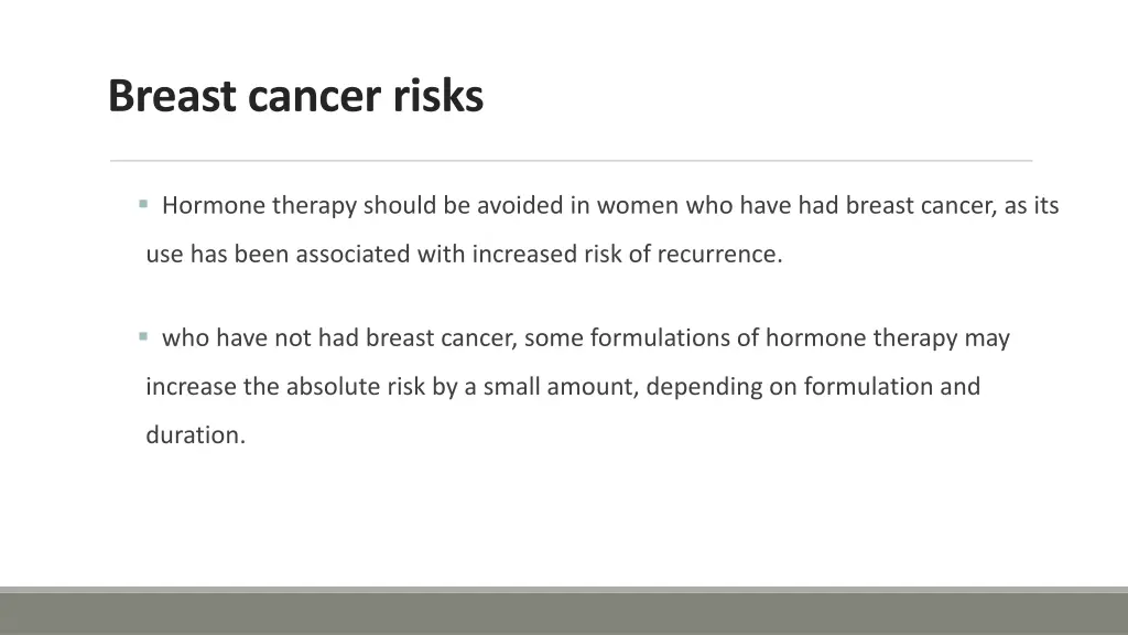 breast cancer risks
