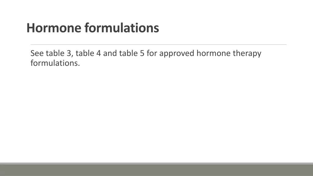 hormone formulations