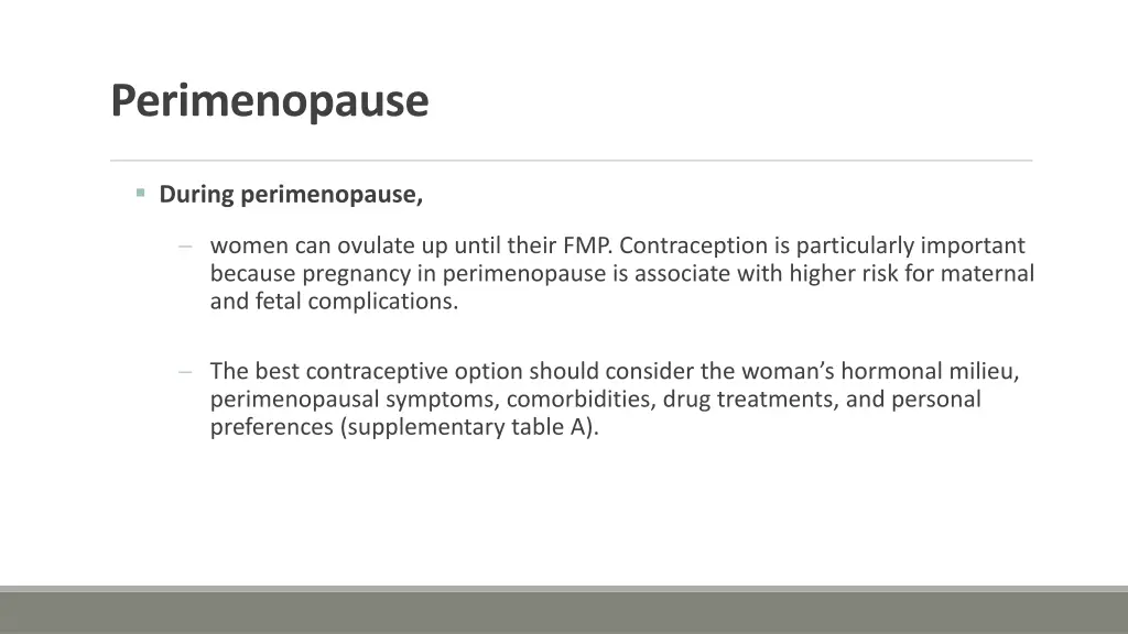 perimenopause