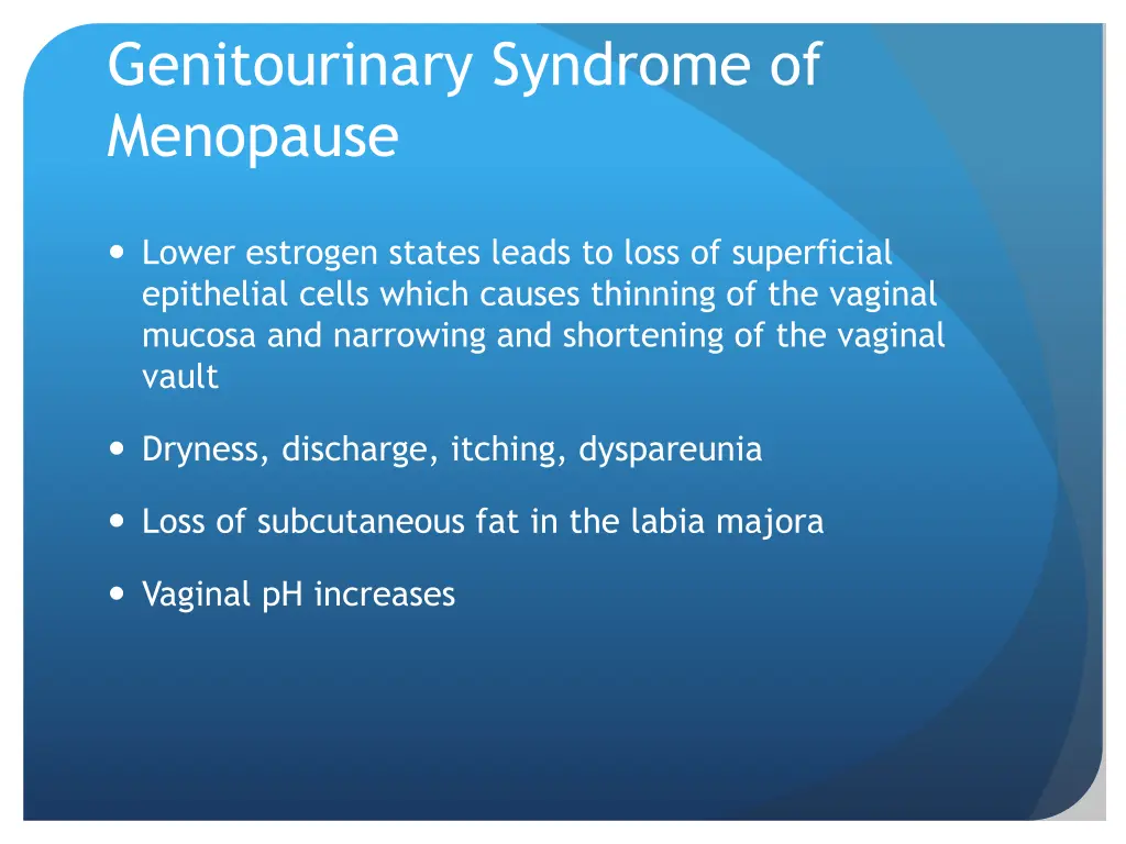 genitourinary syndrome of menopause 1