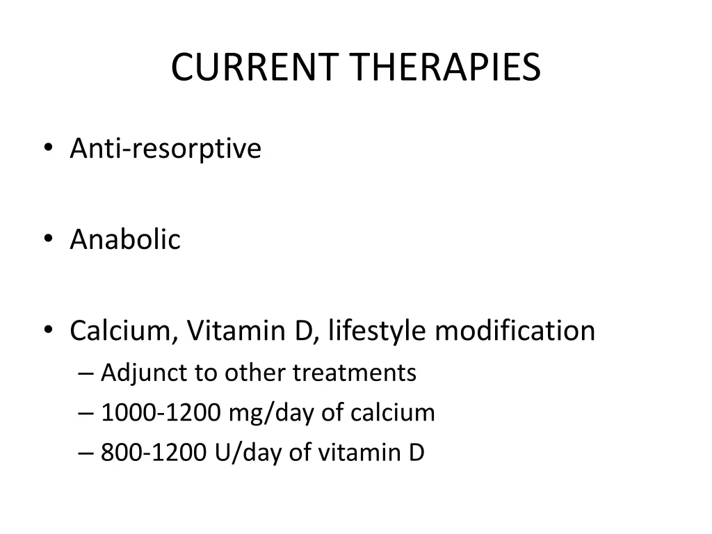 current therapies