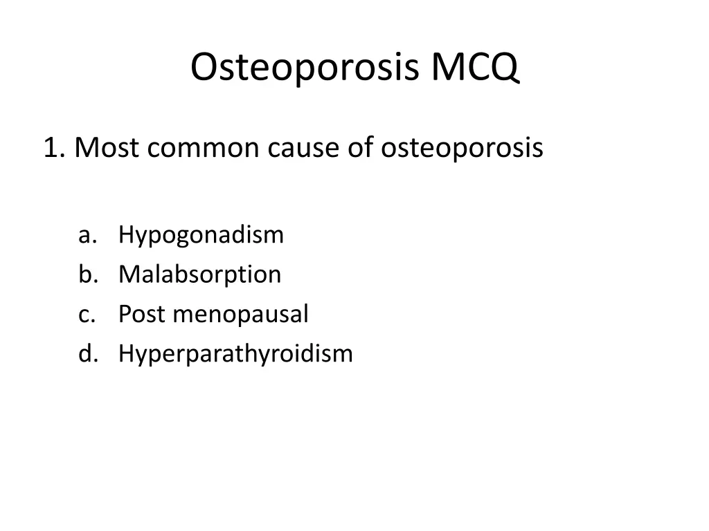 osteoporosis mcq