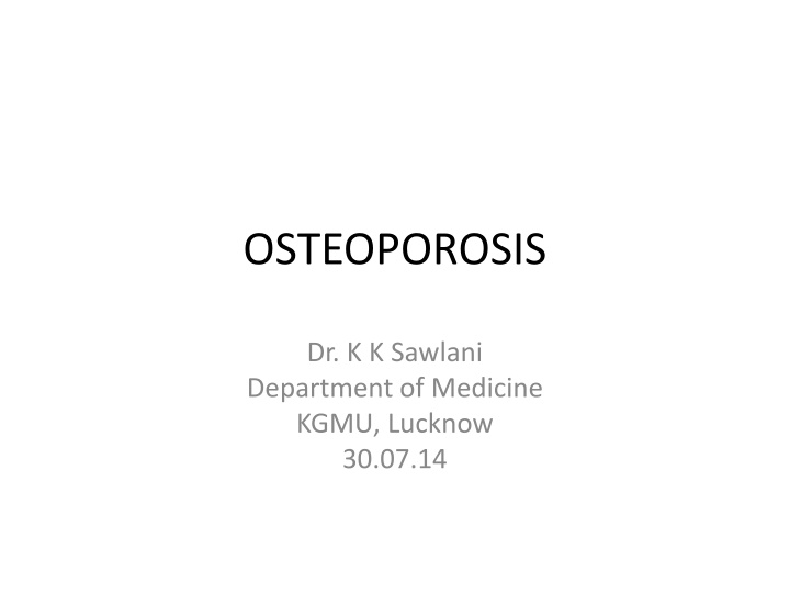 osteoporosis
