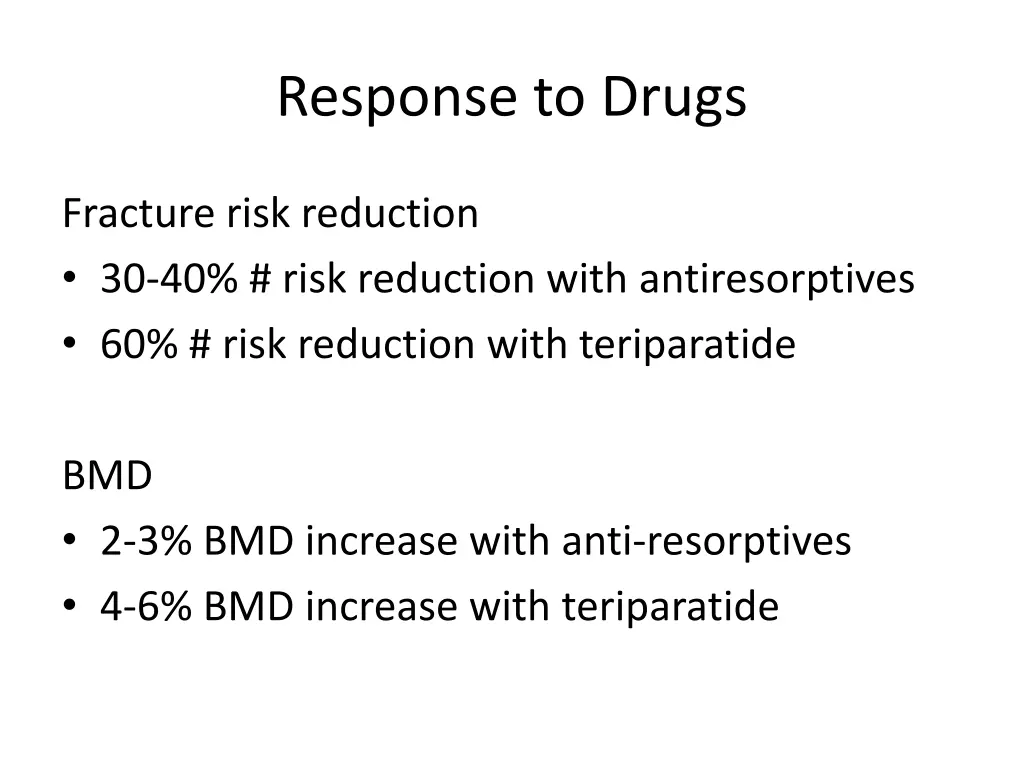 response to drugs