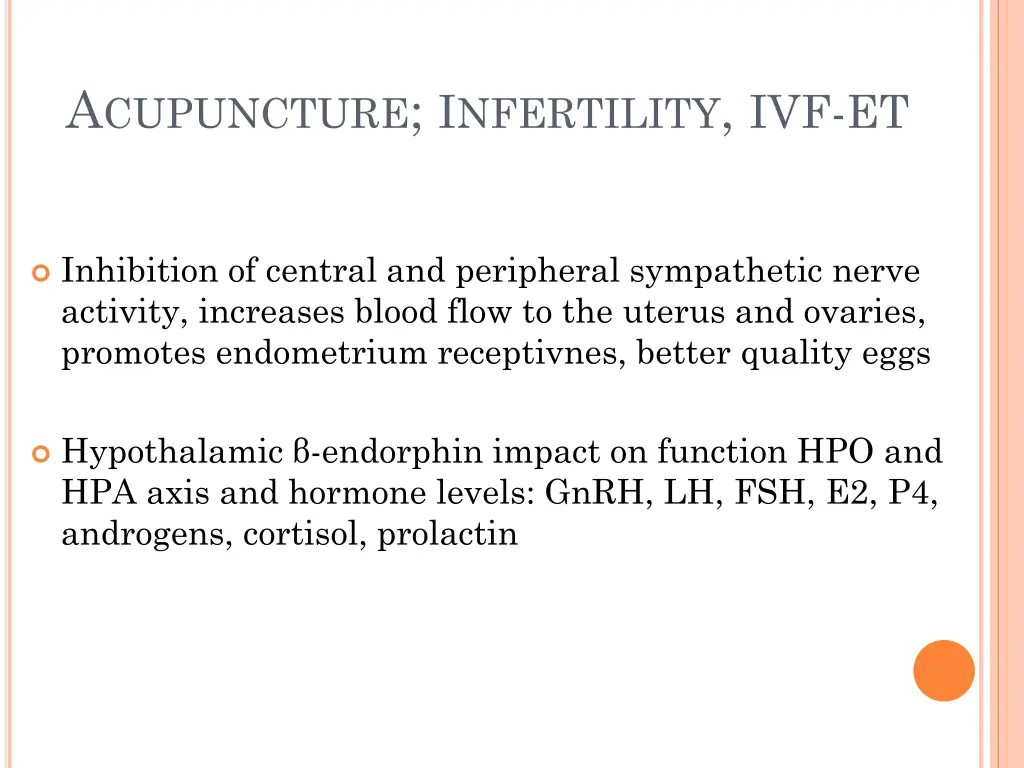 a cupuncture i nfertility ivf et
