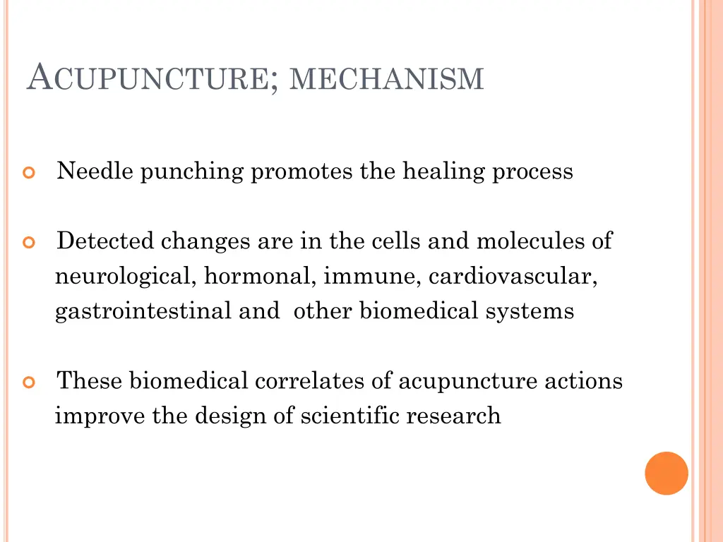 a cupuncture mechanism