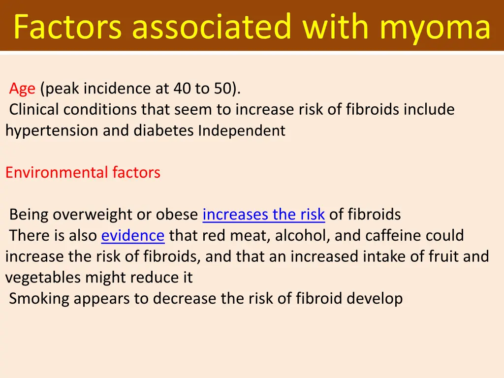 age peak incidence at 40 to 50 clinical