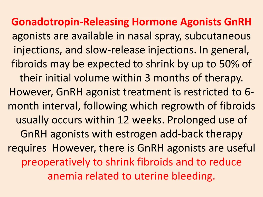gonadotropin releasing hormone agonists gnrh