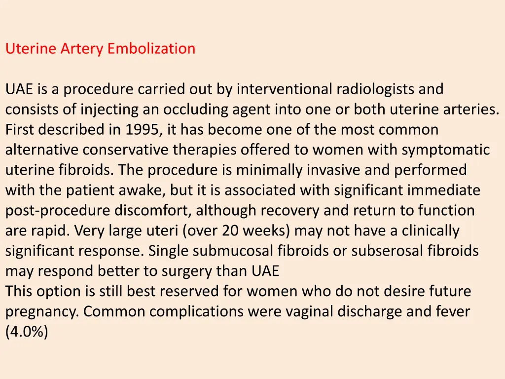 uterine artery embolization
