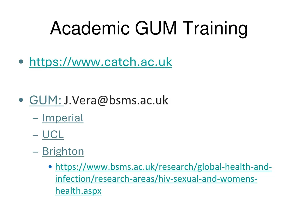 academic gum training