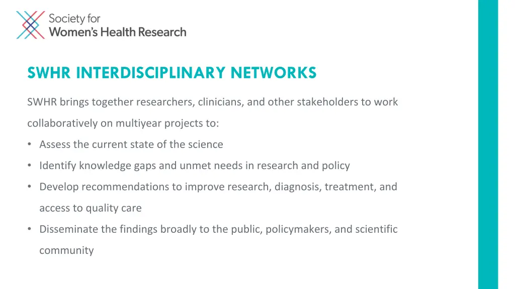 swhr interdisciplinary networks
