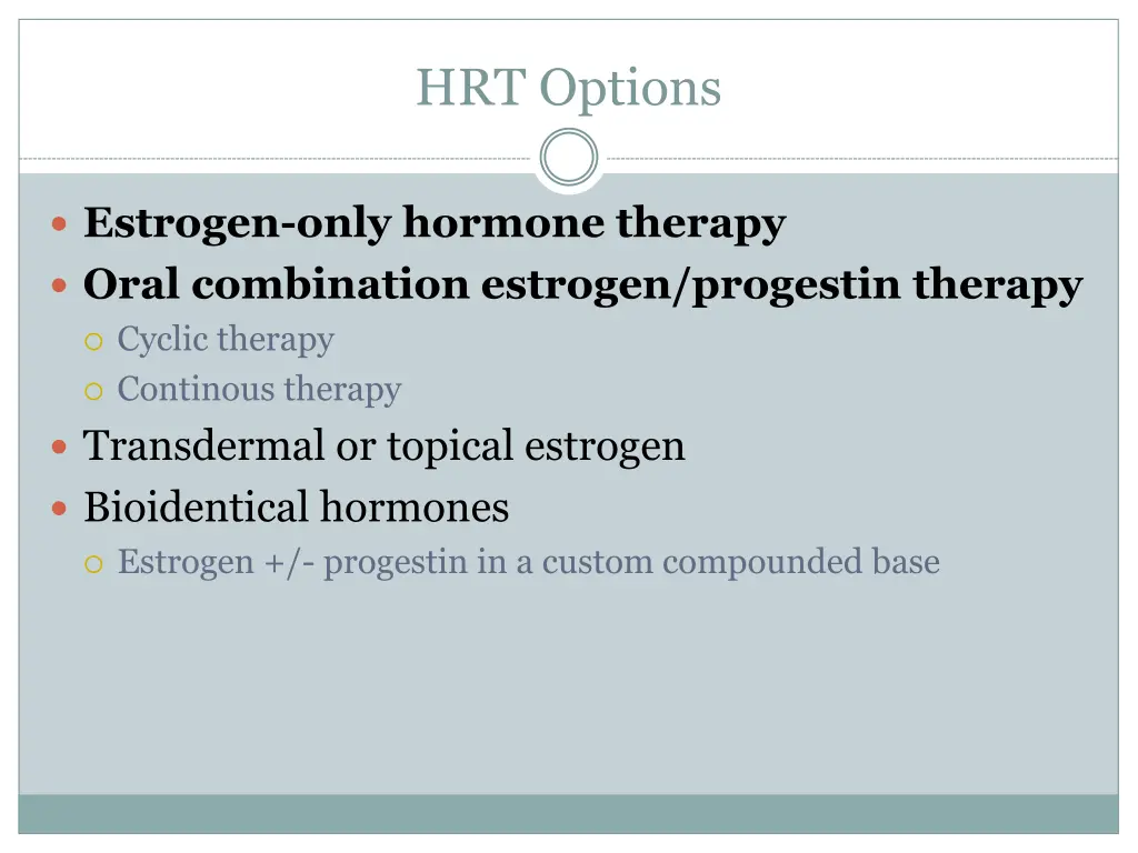 hrt options