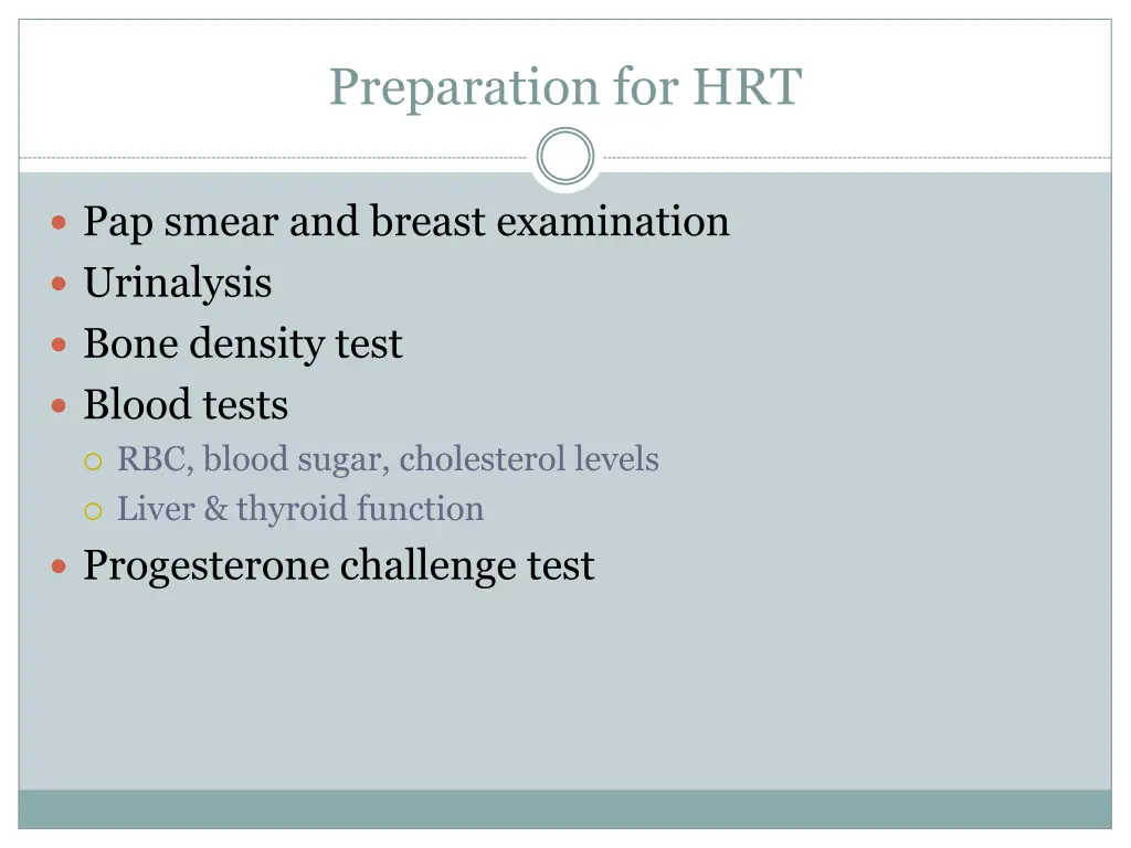 preparation for hrt