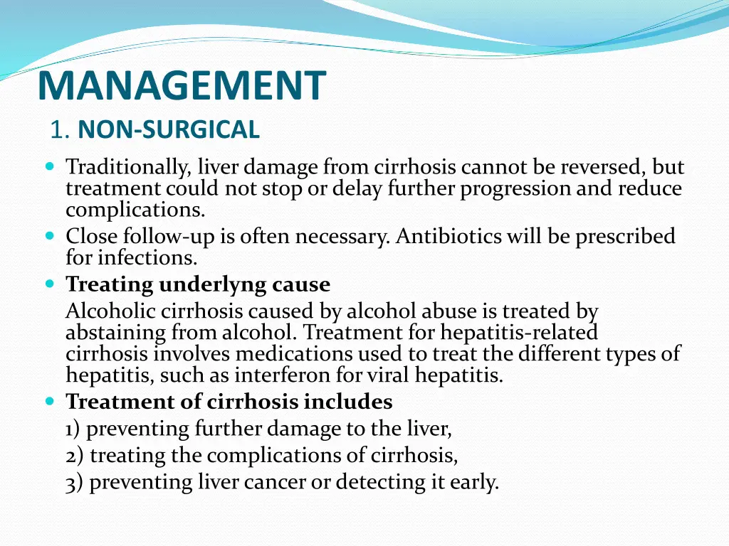 management 1 non surgical
