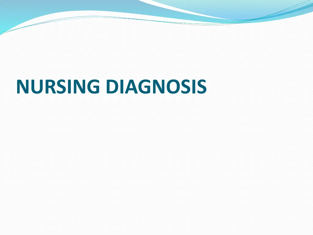 nursing diagnosis