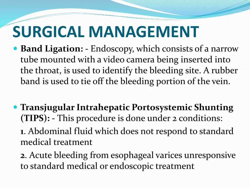 surgical management band ligation endoscopy which