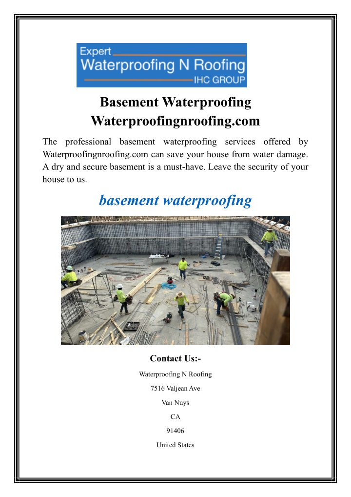 basement waterproofing waterproofingnroofing com