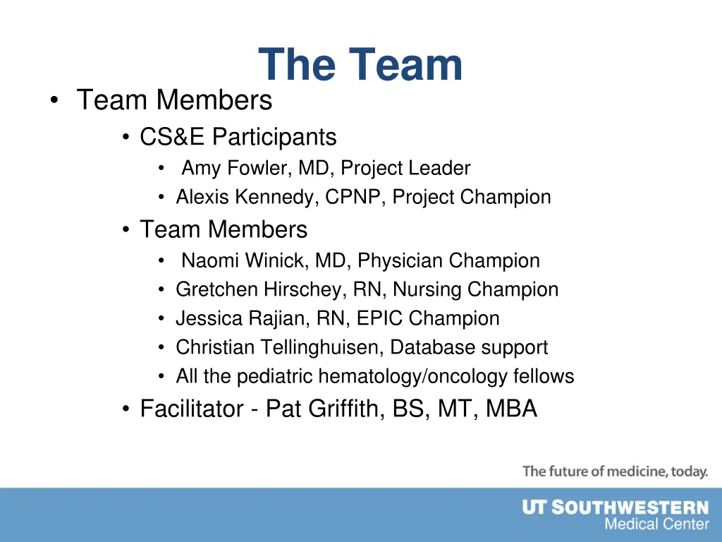 the team