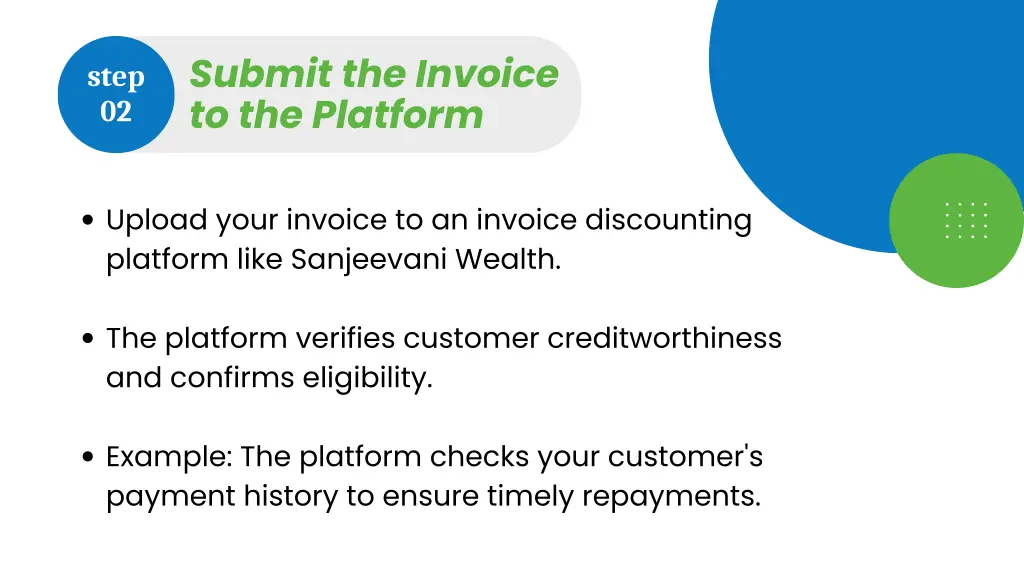 submit the invoice to the platform