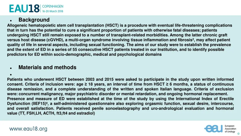 background allogeneic hematopoietic stem cell