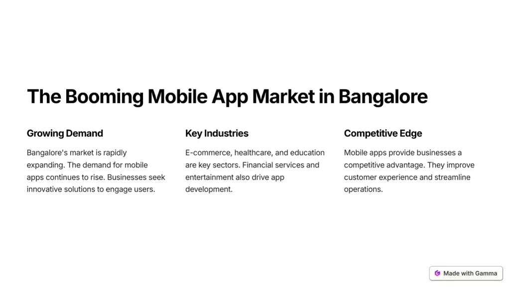 the booming mobile app market in bangalore