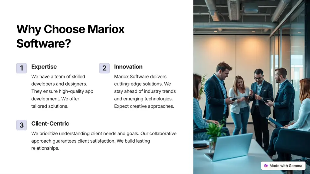 why choose mariox software