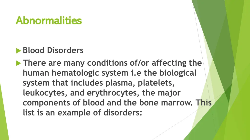 abnormalities abnormalities