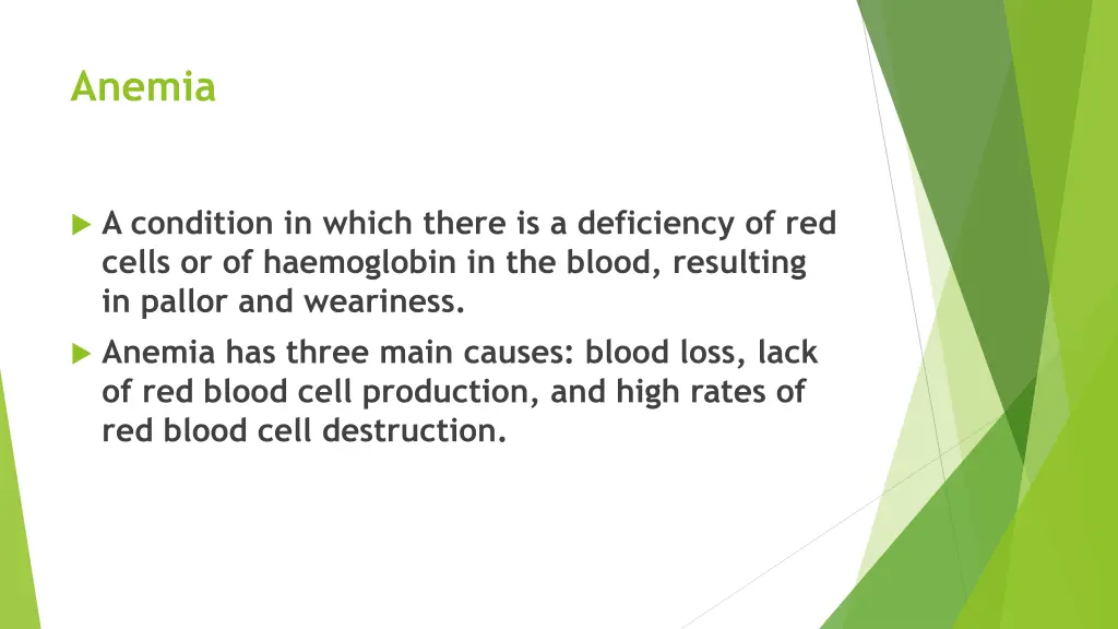 anemia