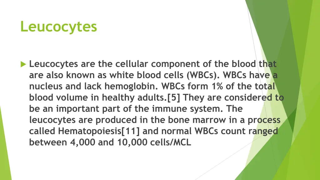 leucocytes