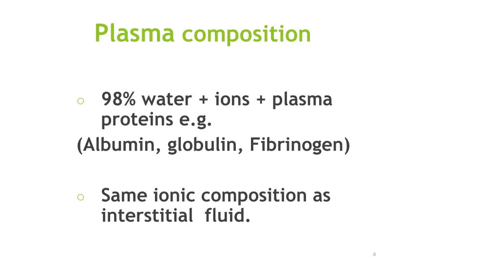 plasma composition