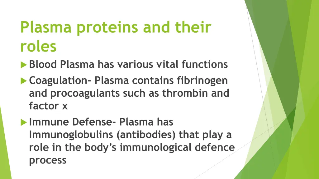 plasma proteins and their roles blood plasma