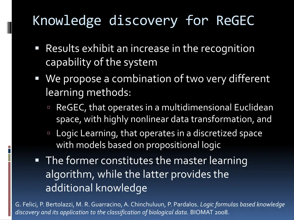 knowledge discovery for regec 1