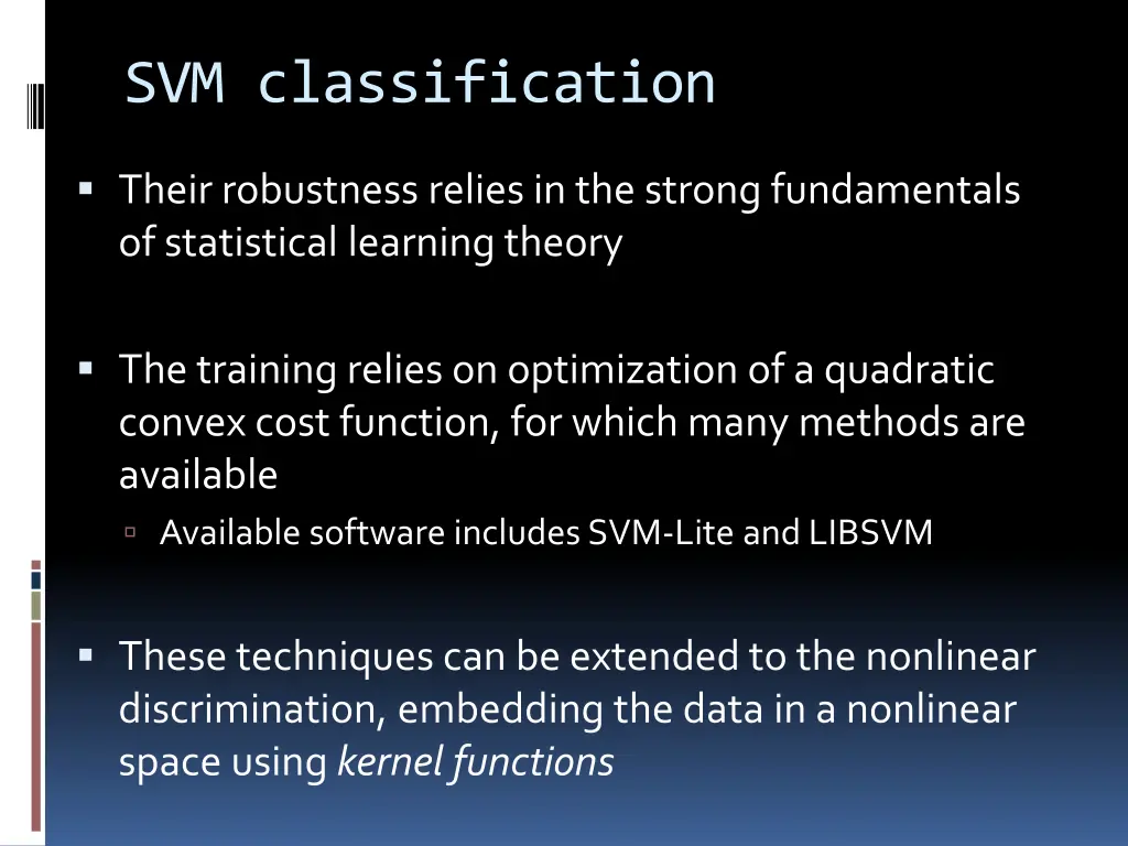 svm classification