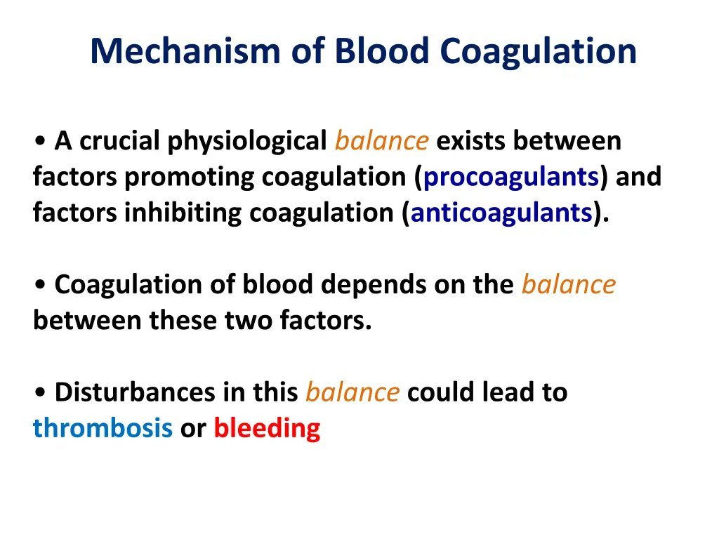 mechanism of blood coagulation