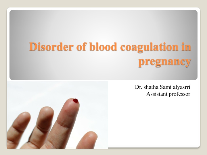 disorder of blood coagulation in