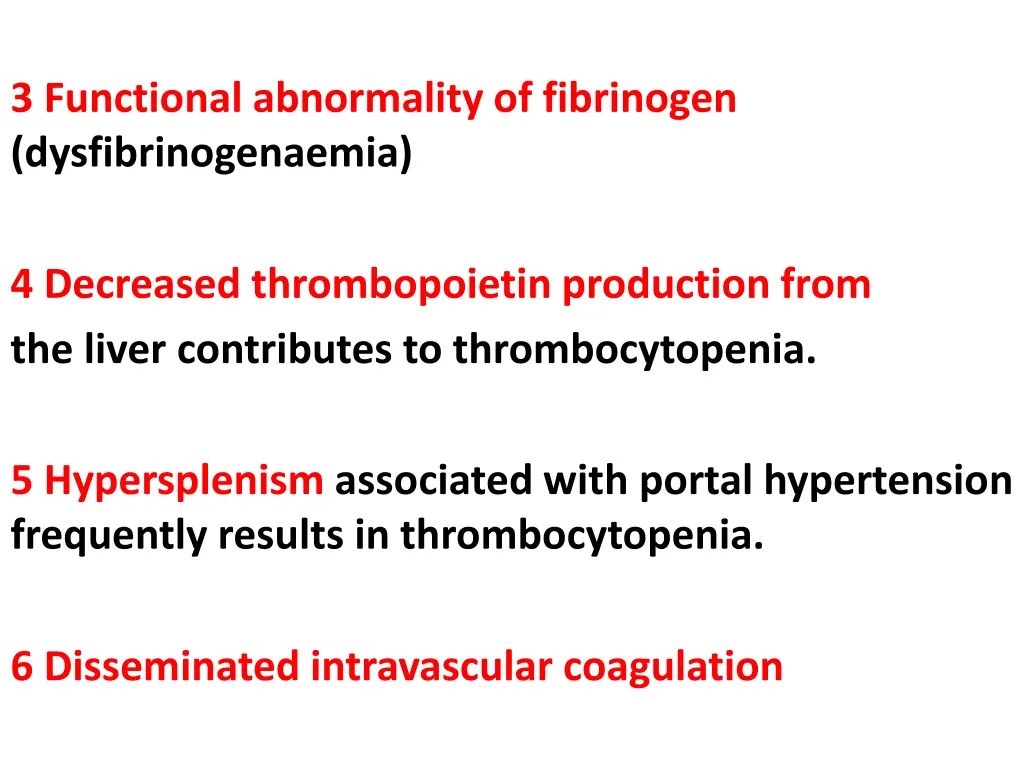 3 functional abnormality of fibrinogen