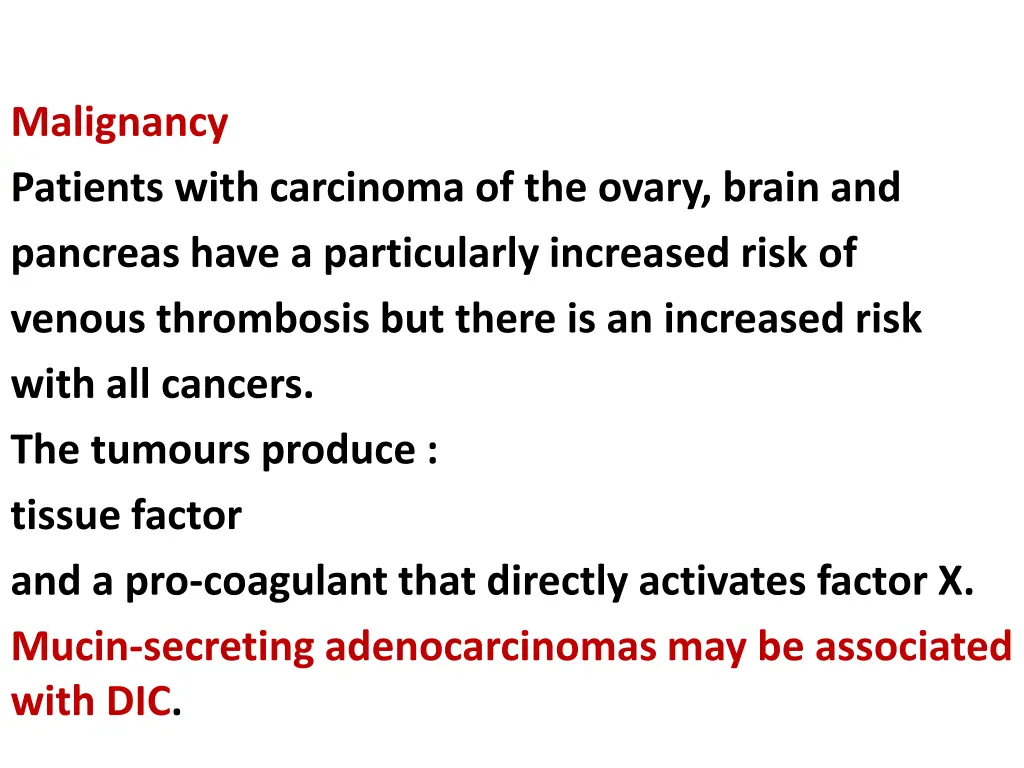 malignancy patients with carcinoma of the ovary