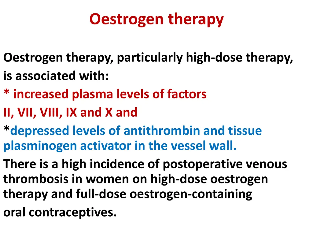 oestrogen therapy