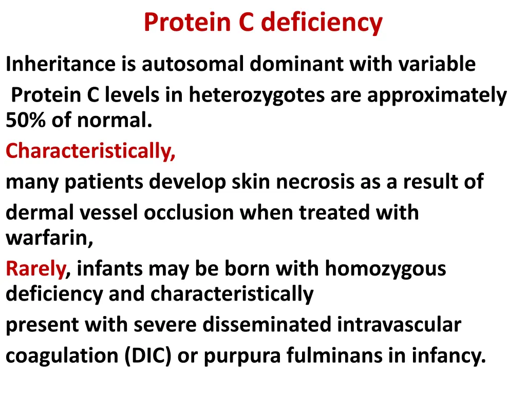 protein c deficiency