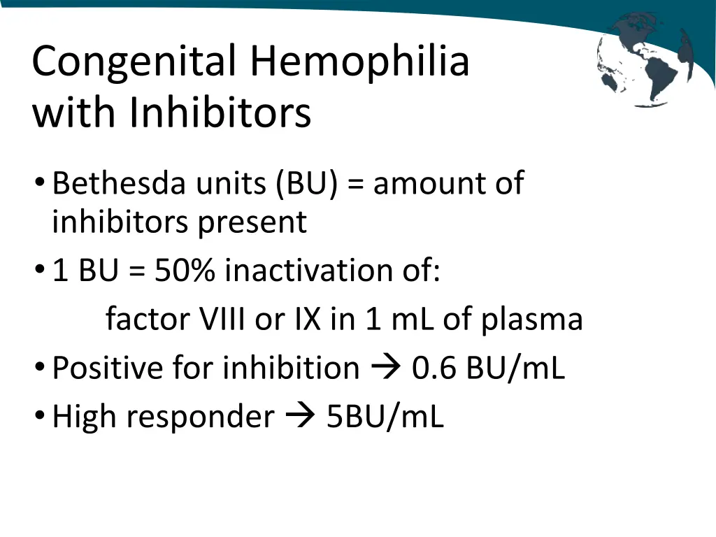 congenital hemophilia with inhibitors 1