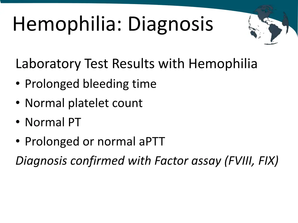 hemophilia diagnosis